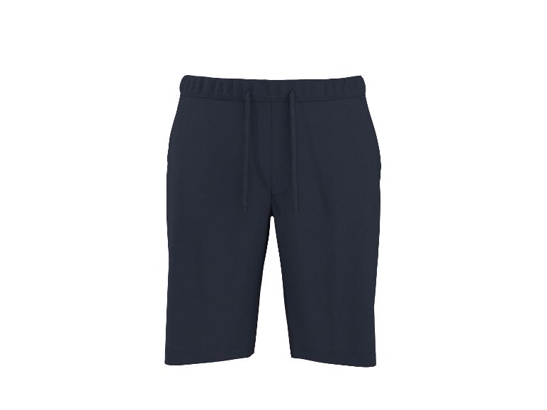 Donkerblauwe herenshort met trekkoord op een witte achtergrond