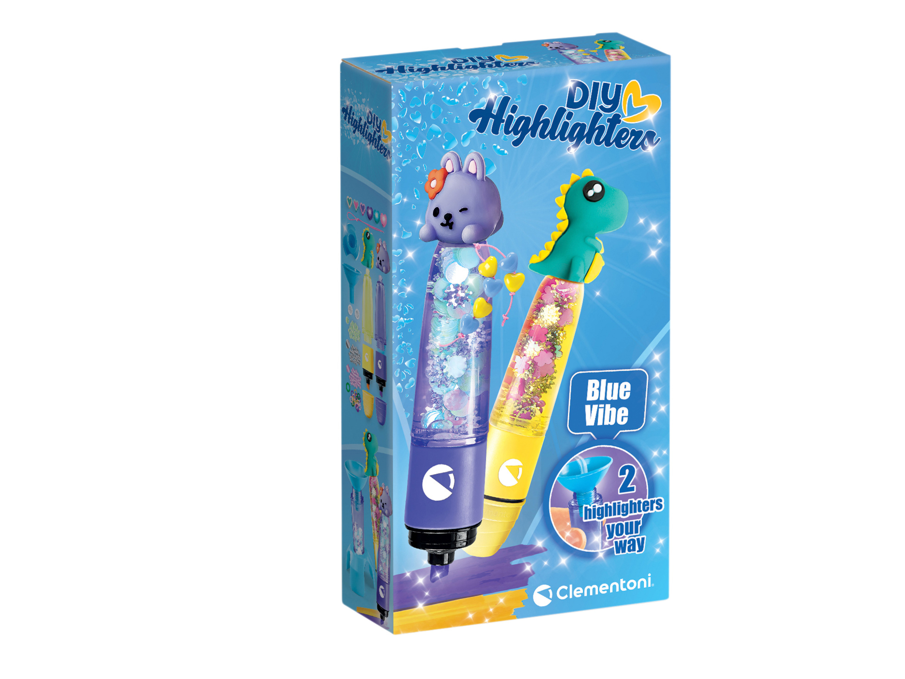 CLEMENTONI Knutselset voor eigen pennen en markeerstiften (Textmarker Trendy Animals)