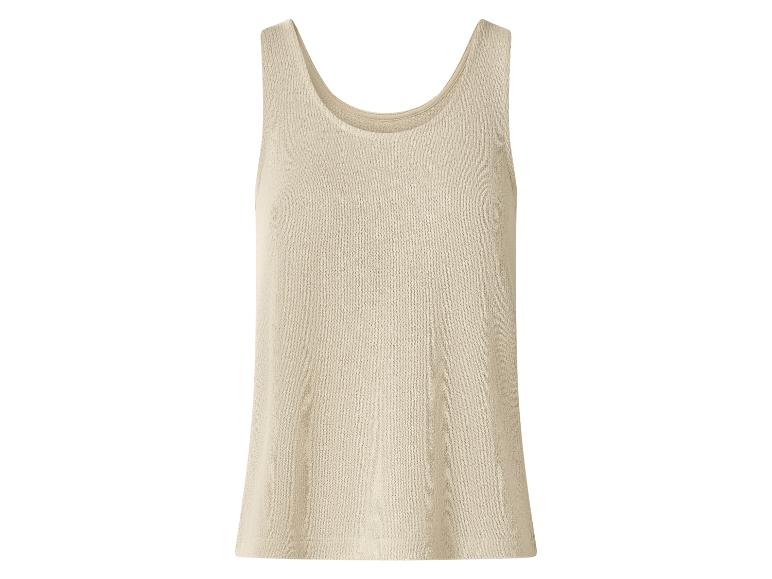 Lichtbeige gebreide tanktop voor dames