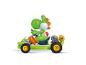Carrera Mario Kart speelgoedkart met Yoshi-figuur.