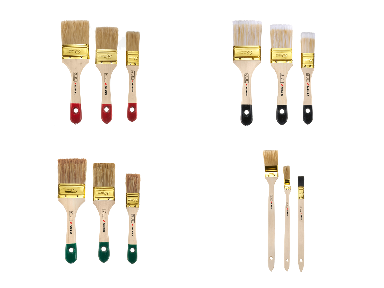 Parkside kwasten: verschillende maten en kleuren.