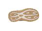 Zool van een beige en witte kindersandaal met grip patroon.