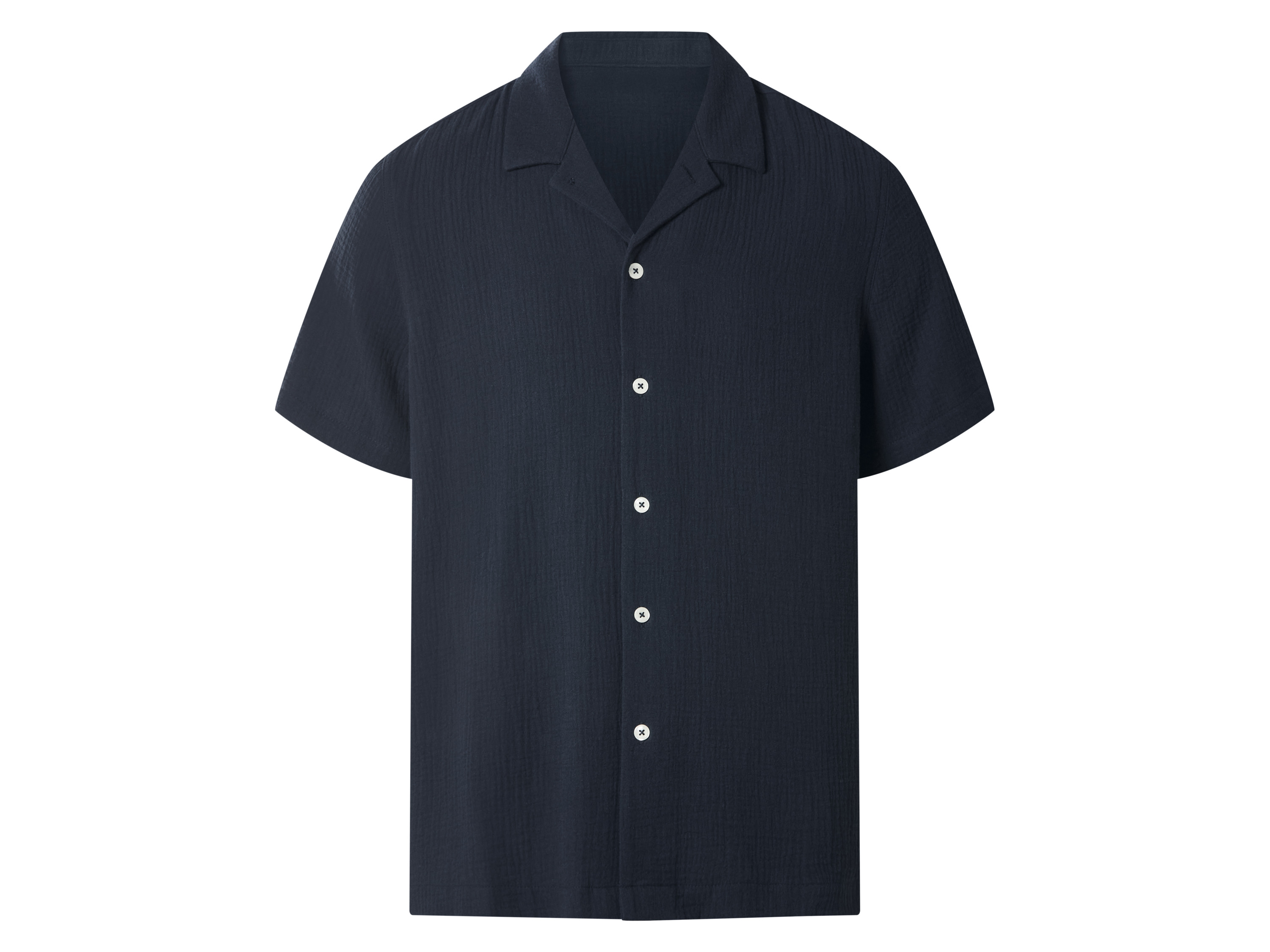 esmara Men Mousseline heren overhemd (Marineblauw, S (37/38))