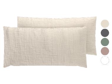 LIVARNO® Set van 2 mousseline kussenslopen 40 x 80 cm
