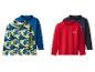 Kinderen longsleeve coltruien in blauw, rood en camouflage.