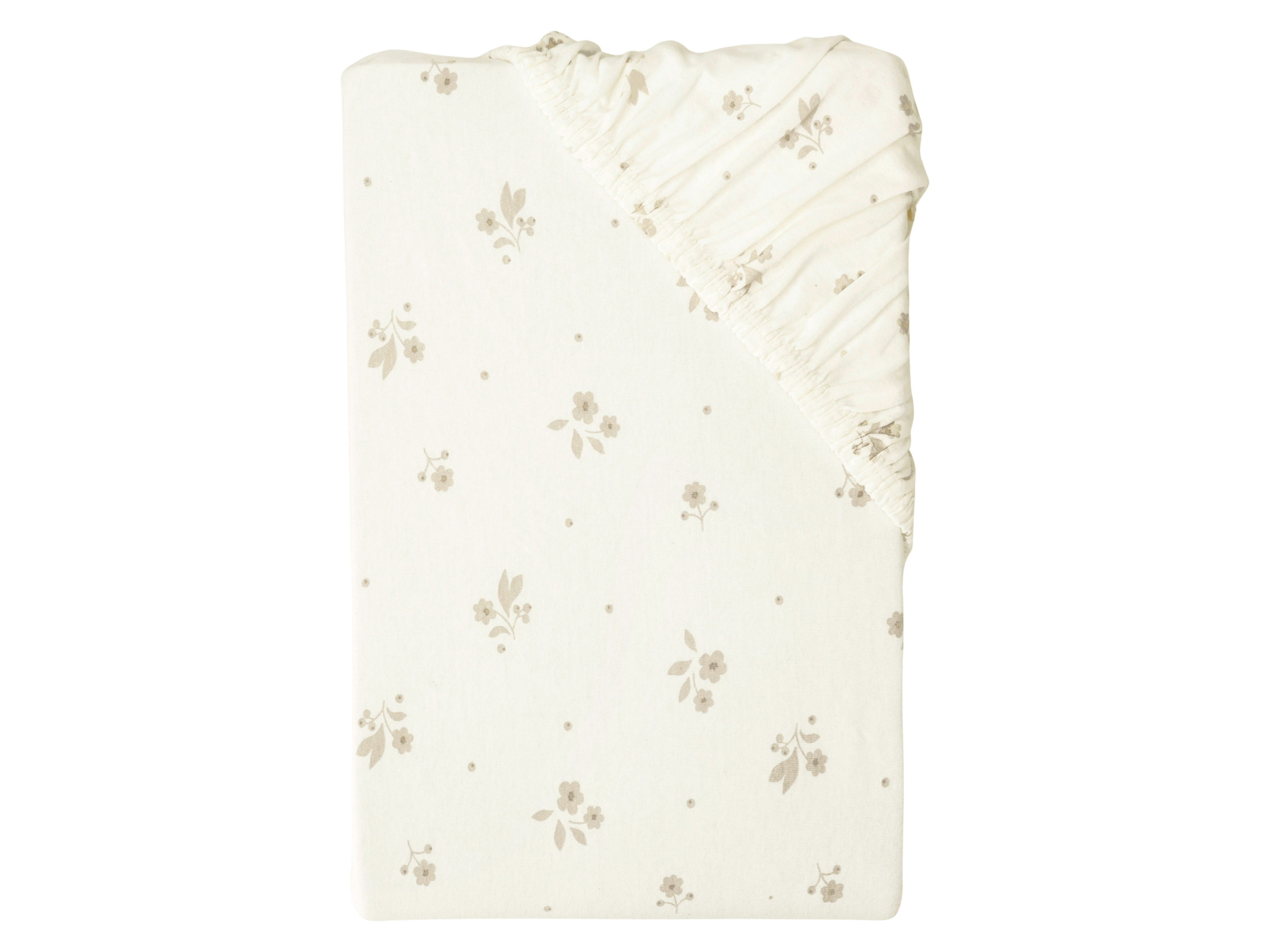 LIVARNO Jersey hoeslaken 180-200 x 200 cm (Bloemen/wit)