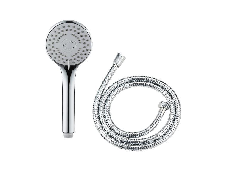 Chromen douchekop en slang.