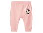 Roze babybroek met Minnie Mouse-print en de tekst 'SMILE'.