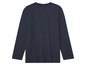 Een donkerblauwe longsleeve t-shirt