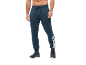 Donkerblauwe joggingbroek voor heren met wit logo op de pijp.