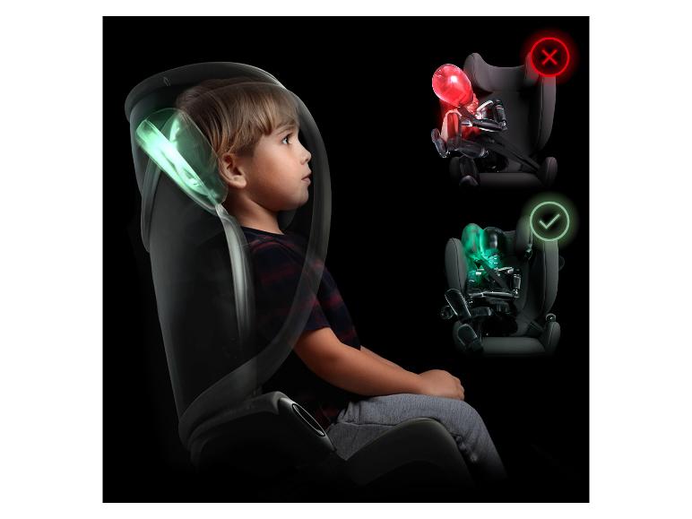 Kinderautostoel met zijdelingse bescherming en veiligheidsvergelijking.