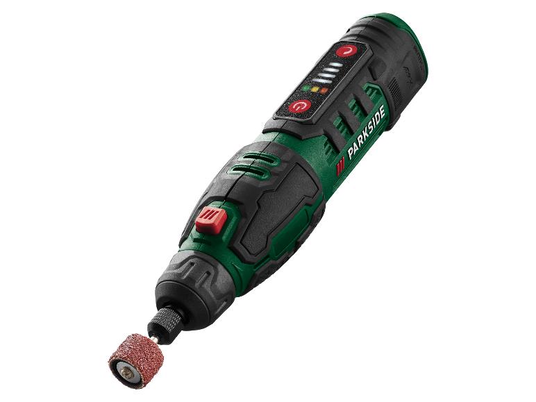 Parkside mini-slijpmachine met accessoires.