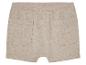 Beige baby shorts van katoen, met achterzakken.