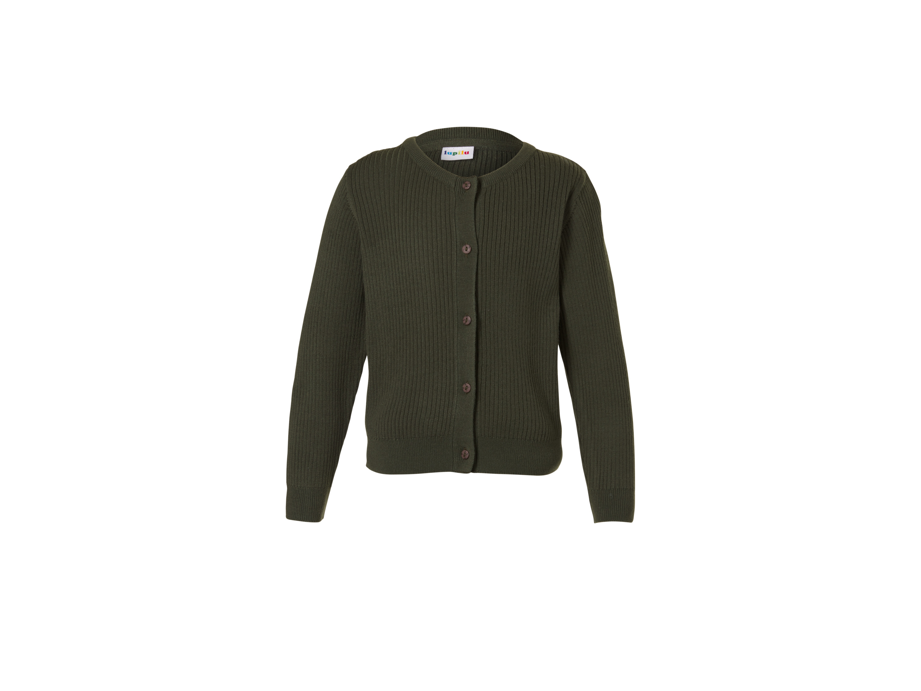 LUPILU Kinder gebreid vest van wol (Bruin, 110/116)