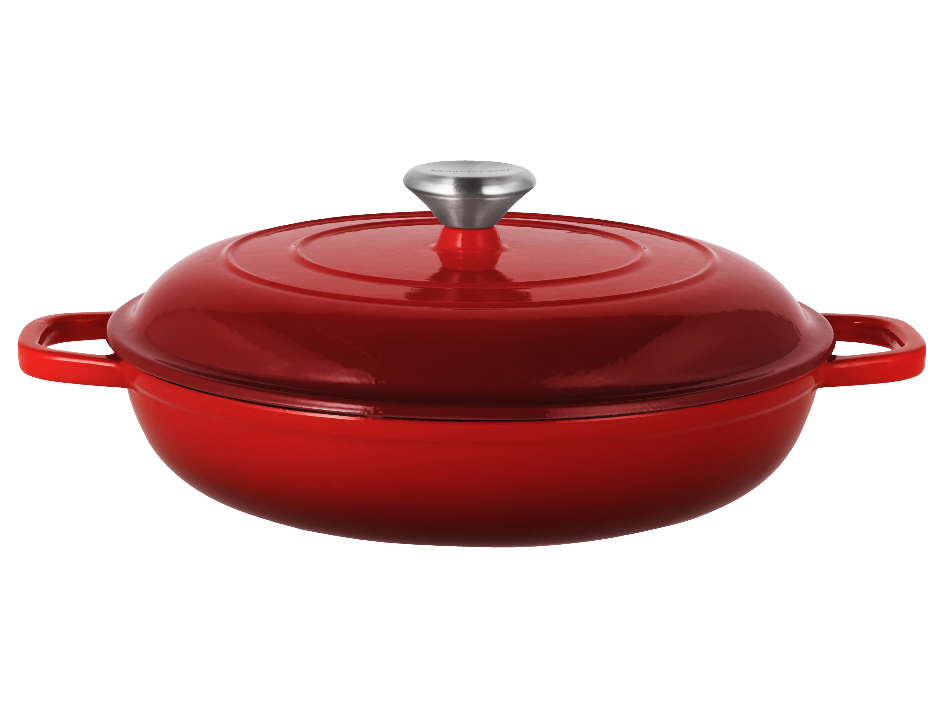 SILVERCREST Gietijzeren hapjespan, Ø30 cm (Rood)