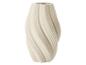 Beige decoratieve vaas met een gedraaid patroon