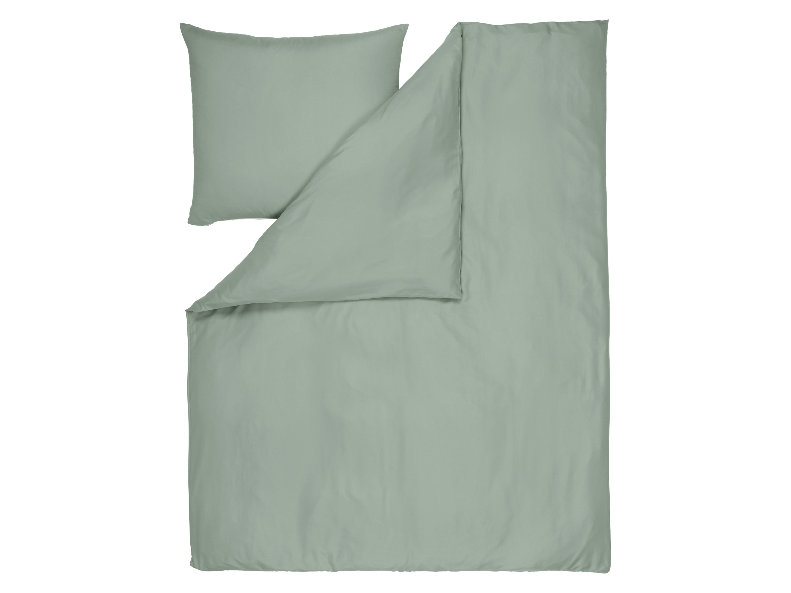LIVARNO Satijnen dekbedovertrek 140 x 200 cm (Groen)