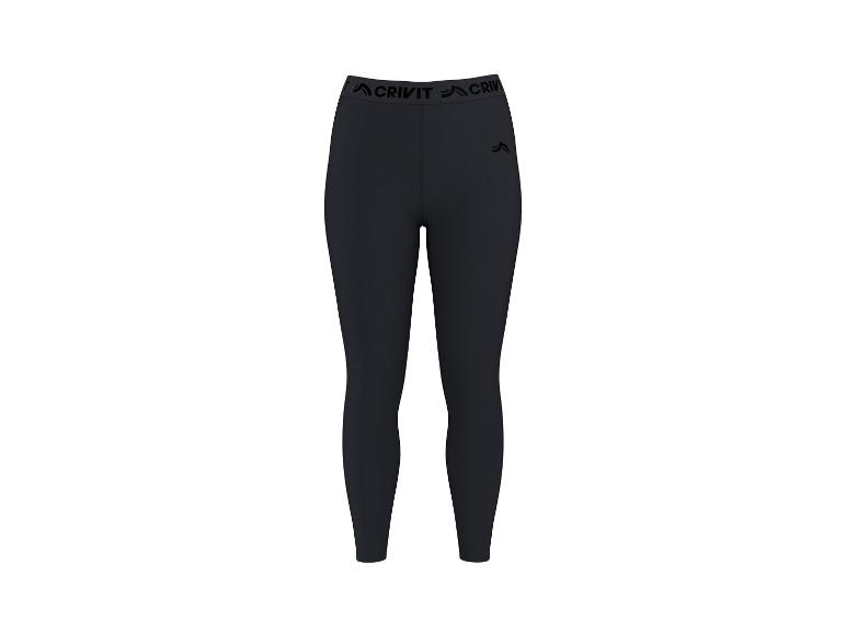 Zwarte sportlegging voor dames met logoband in de taille.