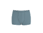 Effen blauwe herenboxershort met gestreepte elastische band