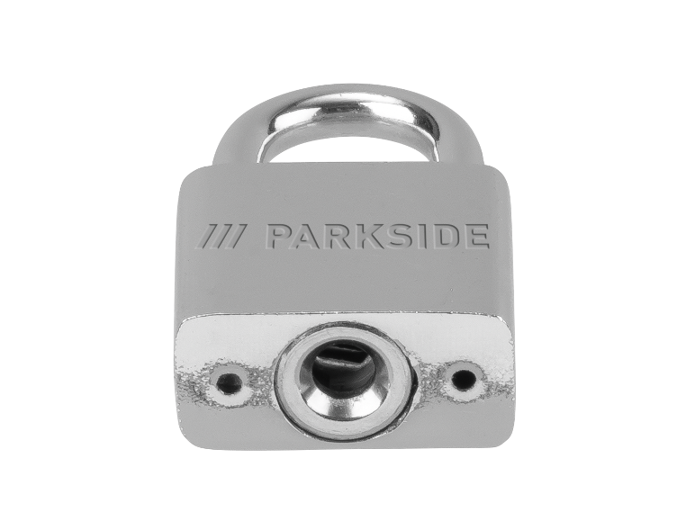 Parkside zilveren metalen hangslot.