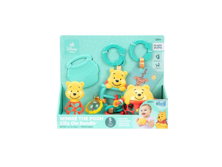 Winnie de Poeh baby speelgoed- en bijtringset, 5 stuks.