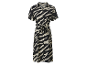 Midi jurk met korte mouwen, zebraprint.