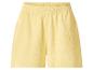 Lichtgele dames shorts met elastische taille en gekreukte stof