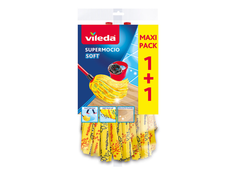 Vileda SuperMocio Soft mopset met twee microvezel moppen