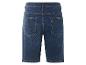 Donkerblauwe jeans shorts, achterkant.