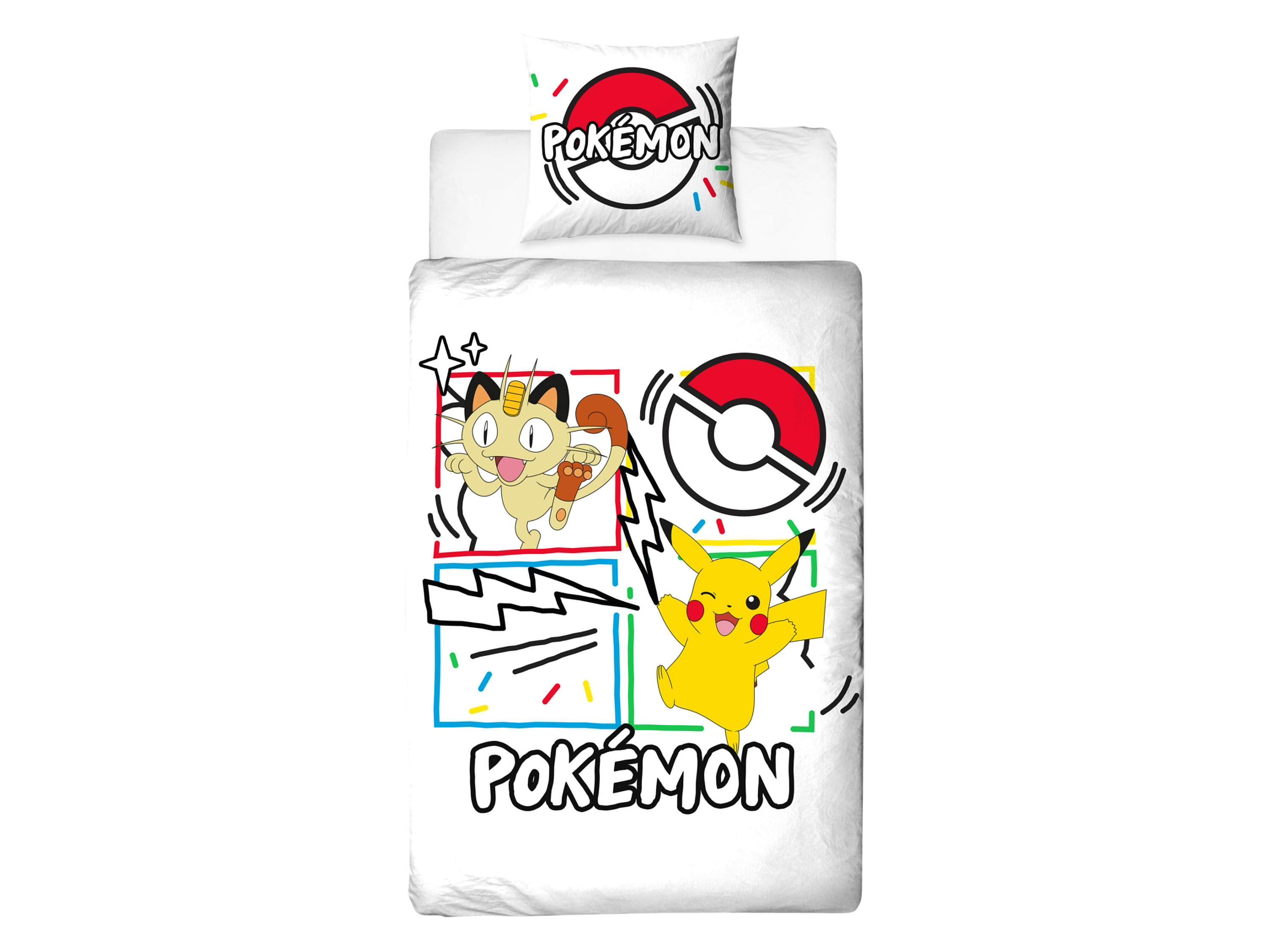 Kinder dekbedovertrek 140 x 200 cm (Pokémon)