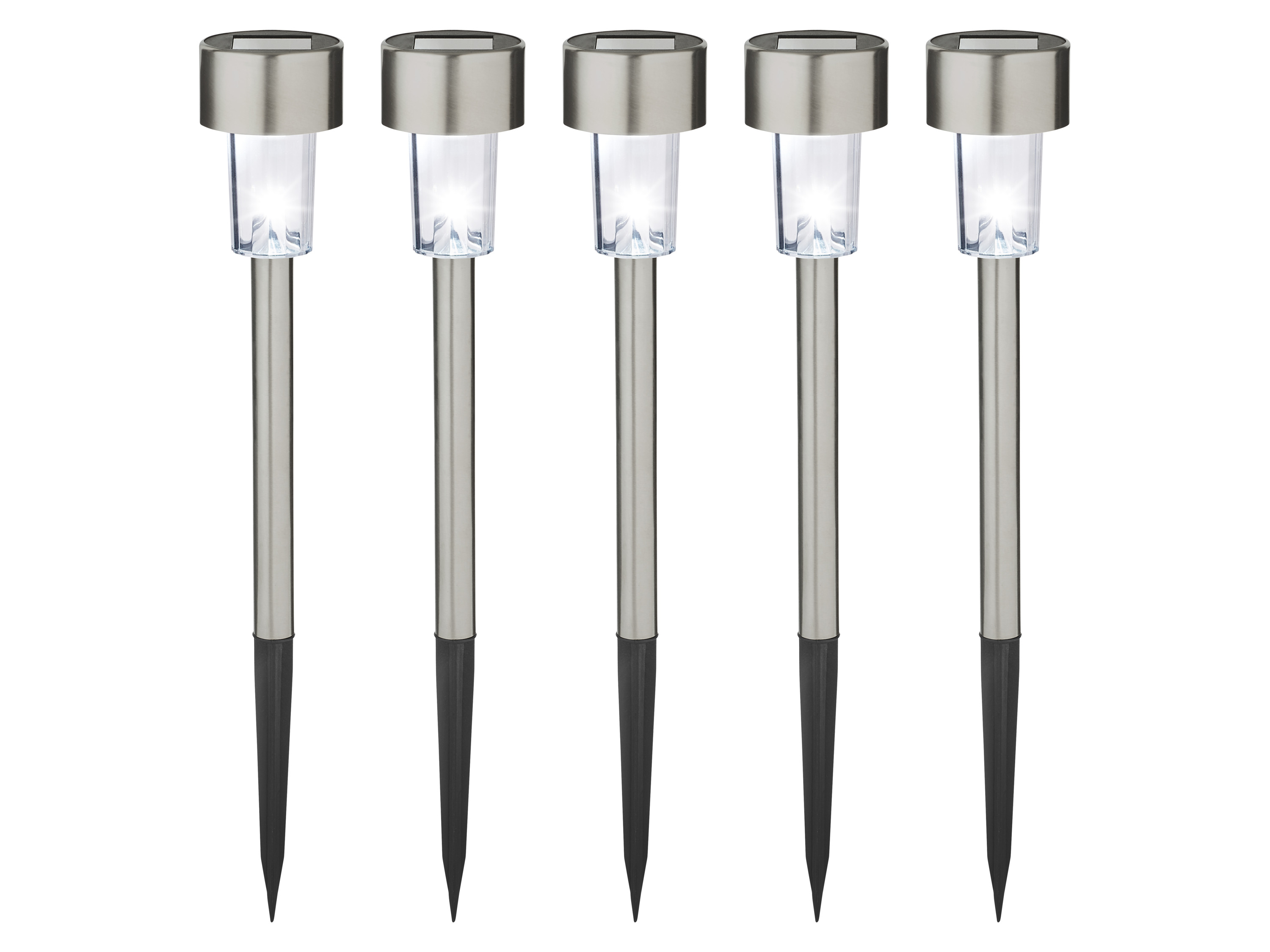 LIVARNO Set van 5 solar tuinlampen