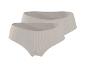 Set van 2 beige geribbelde damesonderbroeken