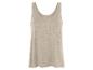 Beige linnen tanktop, casual kleding.