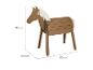 Houten speelgoedpaard met touwmanen, afmetingen 96x48x110 cm.