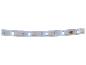 LED-strip met warmwitte en koudwitte diodes, 24V-aansluiting en knippunten.