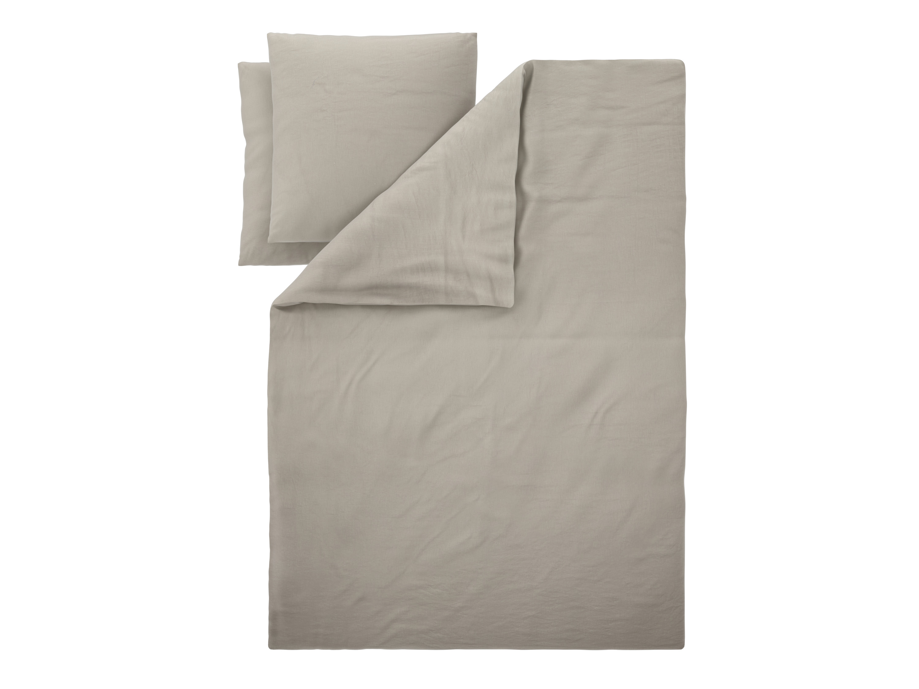 LIVARNO Katoen linnen dekbedovertrek 200 x 200 cm (Beige)