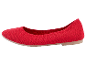 Rode gebreide ballerina's.