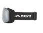 Zwarte skibril met elastische band en wit logo