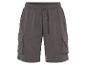 Donkergrijze jogging shorts met cargozakken.