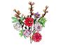 Kleurrijk boeket van bouwsteenbloemen, inclusief rozen, tulpen en andere bloesems.