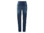 Blauwe skinny jeans met hoge taille.