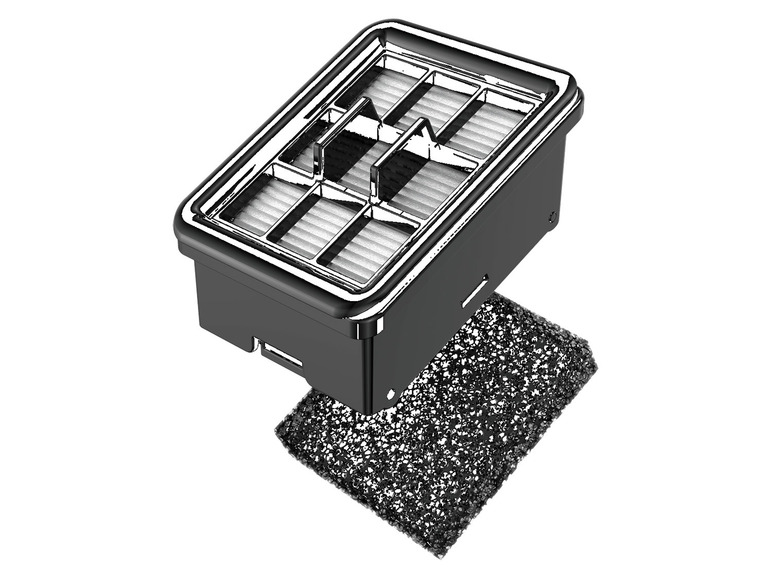 Een HEPA-filter en een schuimfilter voor een stofzuiger.