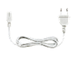 Wit netsnoer met Europese stekker.