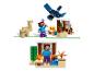 LEGO Minecraft set met een huis, een lama en een vliegende figuur.