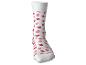 Witte sokken met rode en roze lippenprint