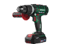 Accuboormachine met extra handgreep en 2,0 Ah accu.