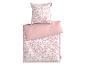 MICHALSKY beddengoedset met roze bloemenprint en een effen roze zijde.
