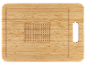 Bamboe snijplank met getextureerd oppervlak.