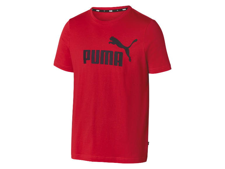 Rood Puma T-shirt voor heren met zwart logo.