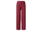 Bordeauxrode wijde broek met elastische tailleband.